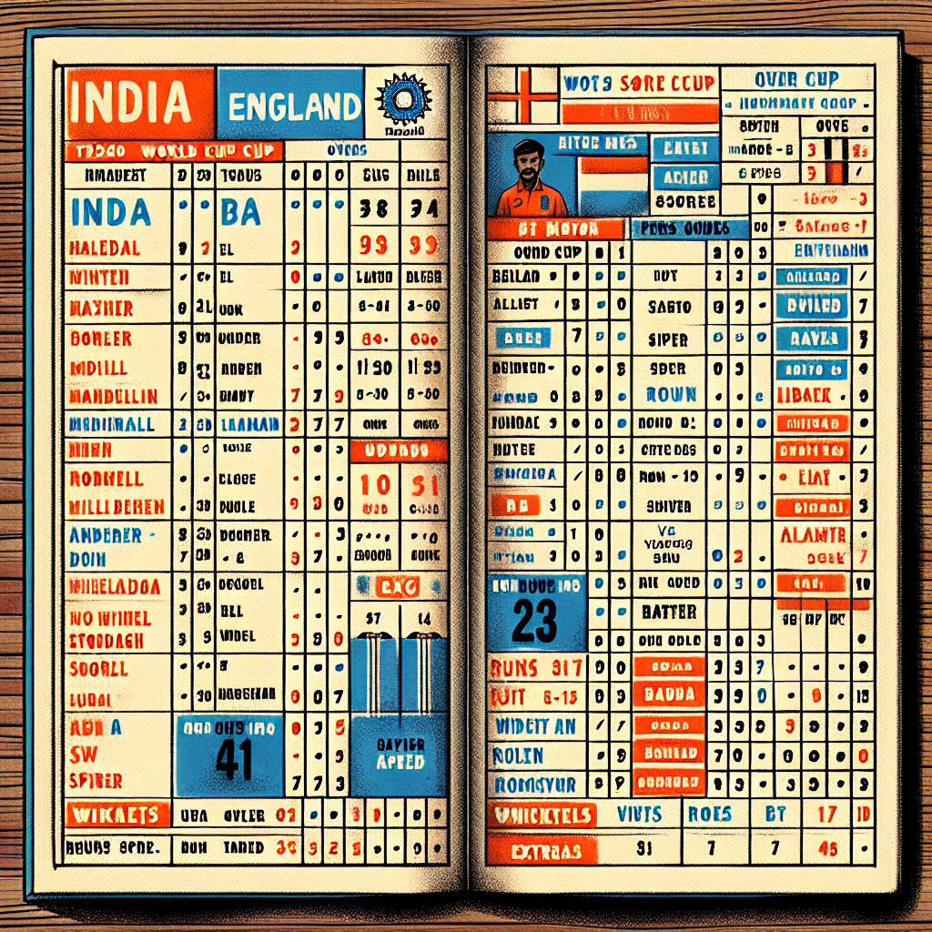 India vs england t20 world cup scorecard