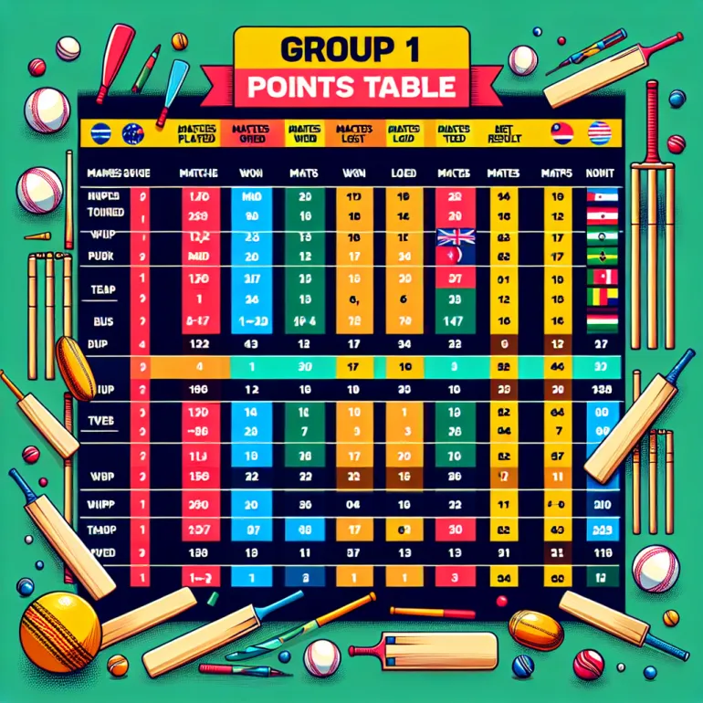 T20 world cup group 1 points table